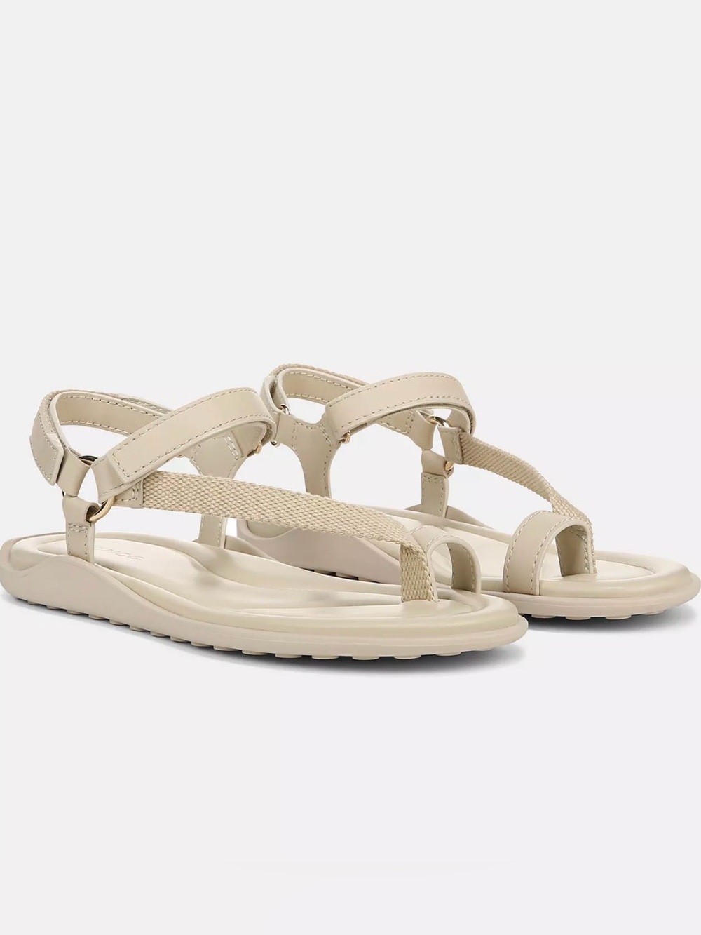VINCE Summer Leather & Canvas Sandal Size 37